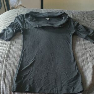 Express Charcoal Cowl Neck Sweater